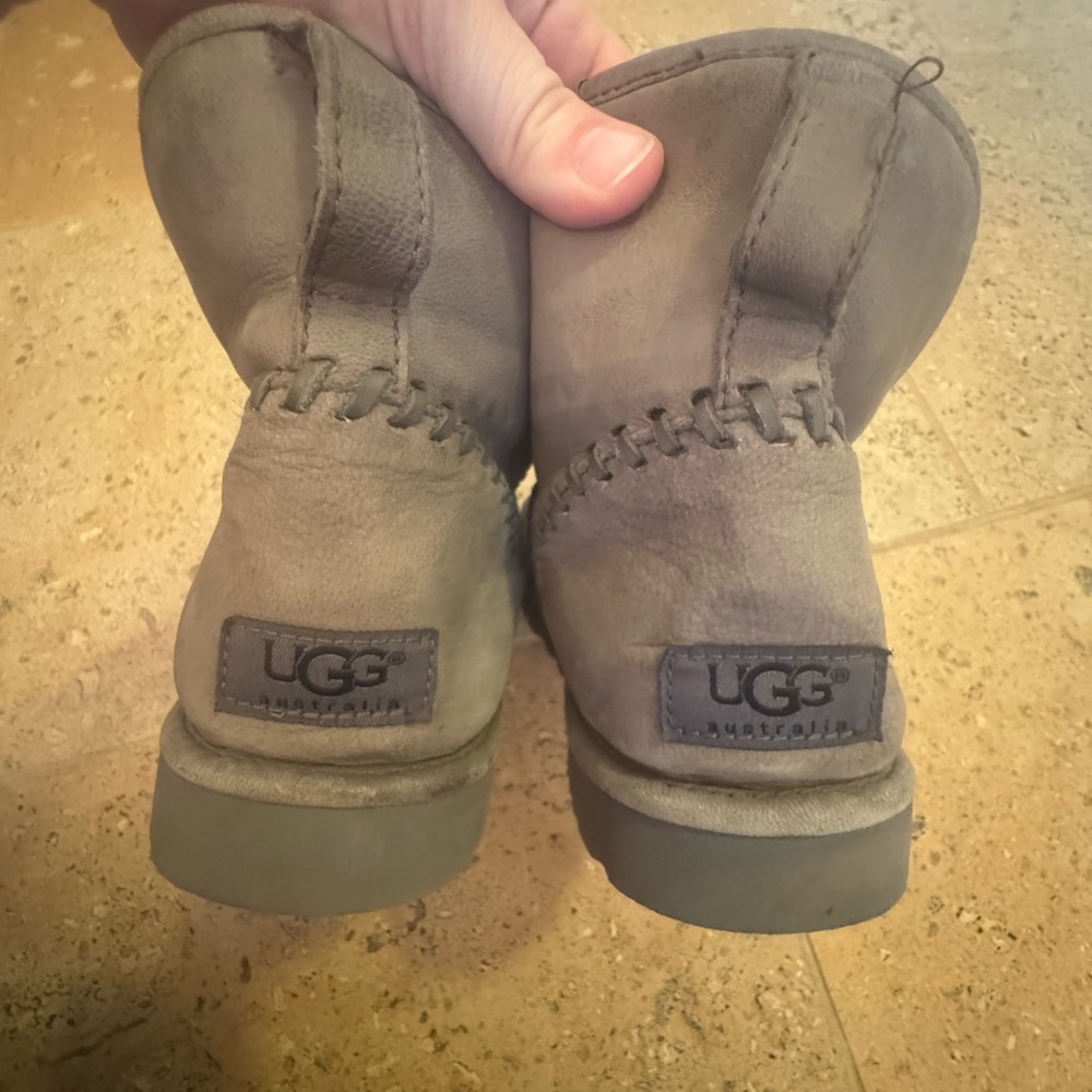 UGG Women's Short Winter Boots Gray Suede